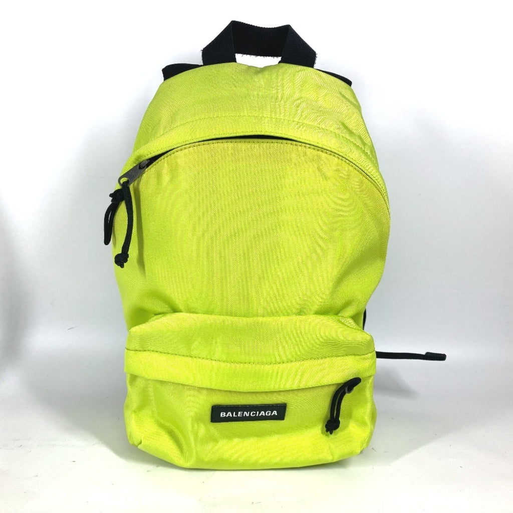 Balenciaga Black Yellow Nylon Canvas Backpack