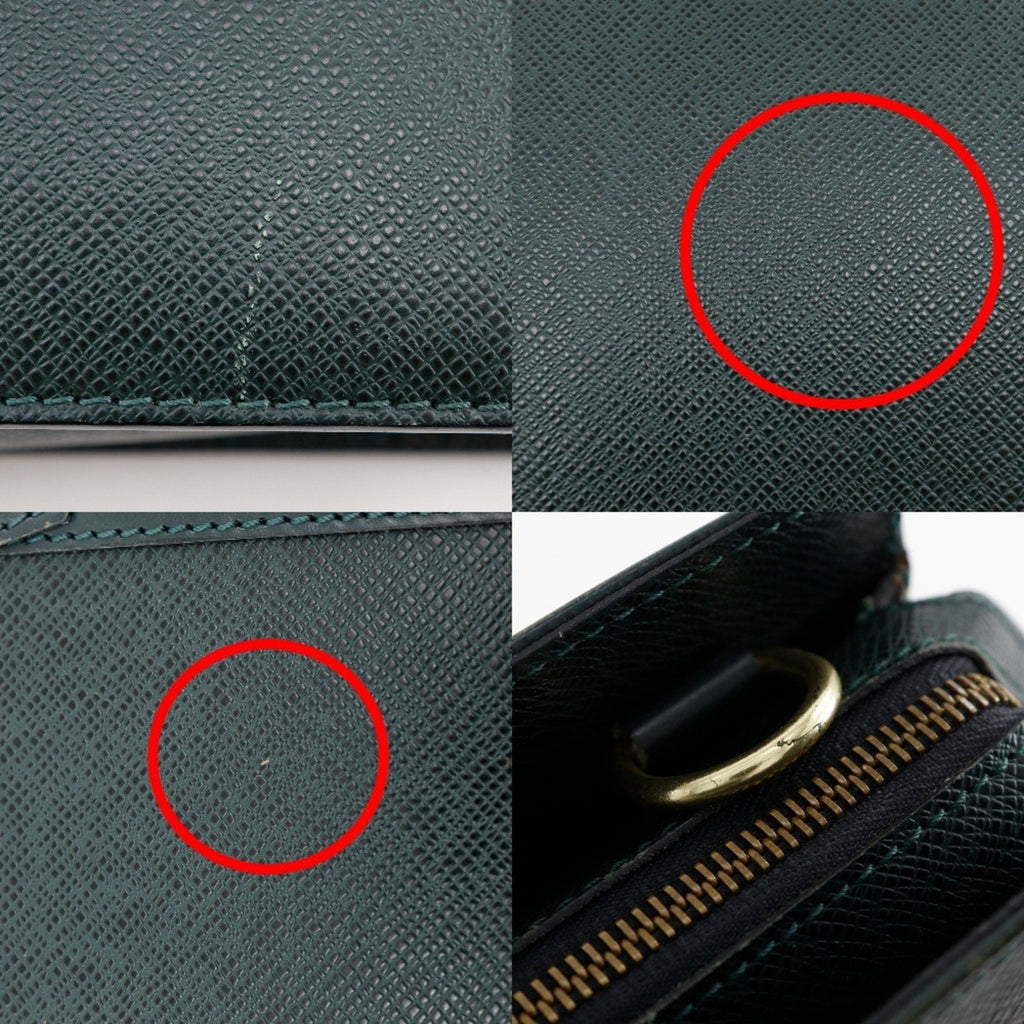 Louis Vuitton Episea Green Taiga Leather Briefcase