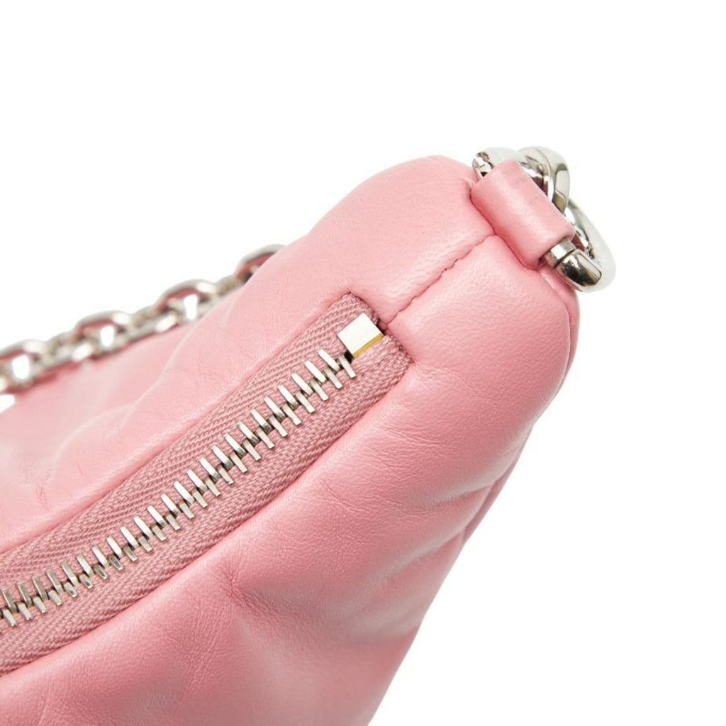 Prada Pink Leather Handbag Pouch Shoulder Bag