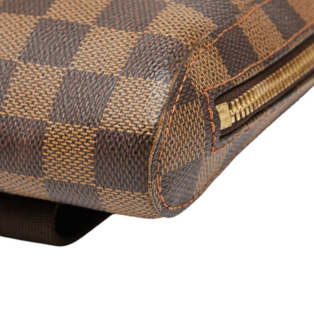 Louis Vuitton Brown Pvc Leather Fanny Pack Shoulder Bag Sling Bag