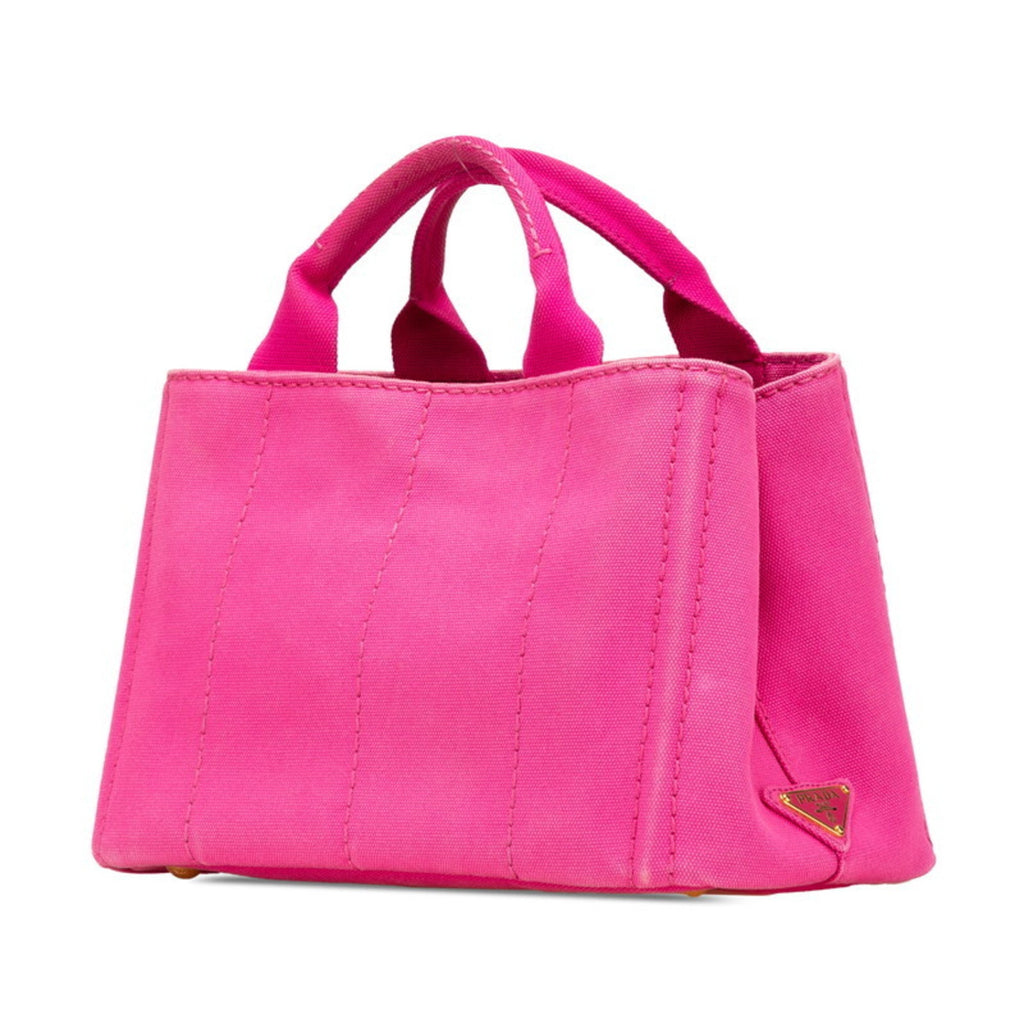 Prada Canapa Pink Canvas Handbag Shoulder Bag