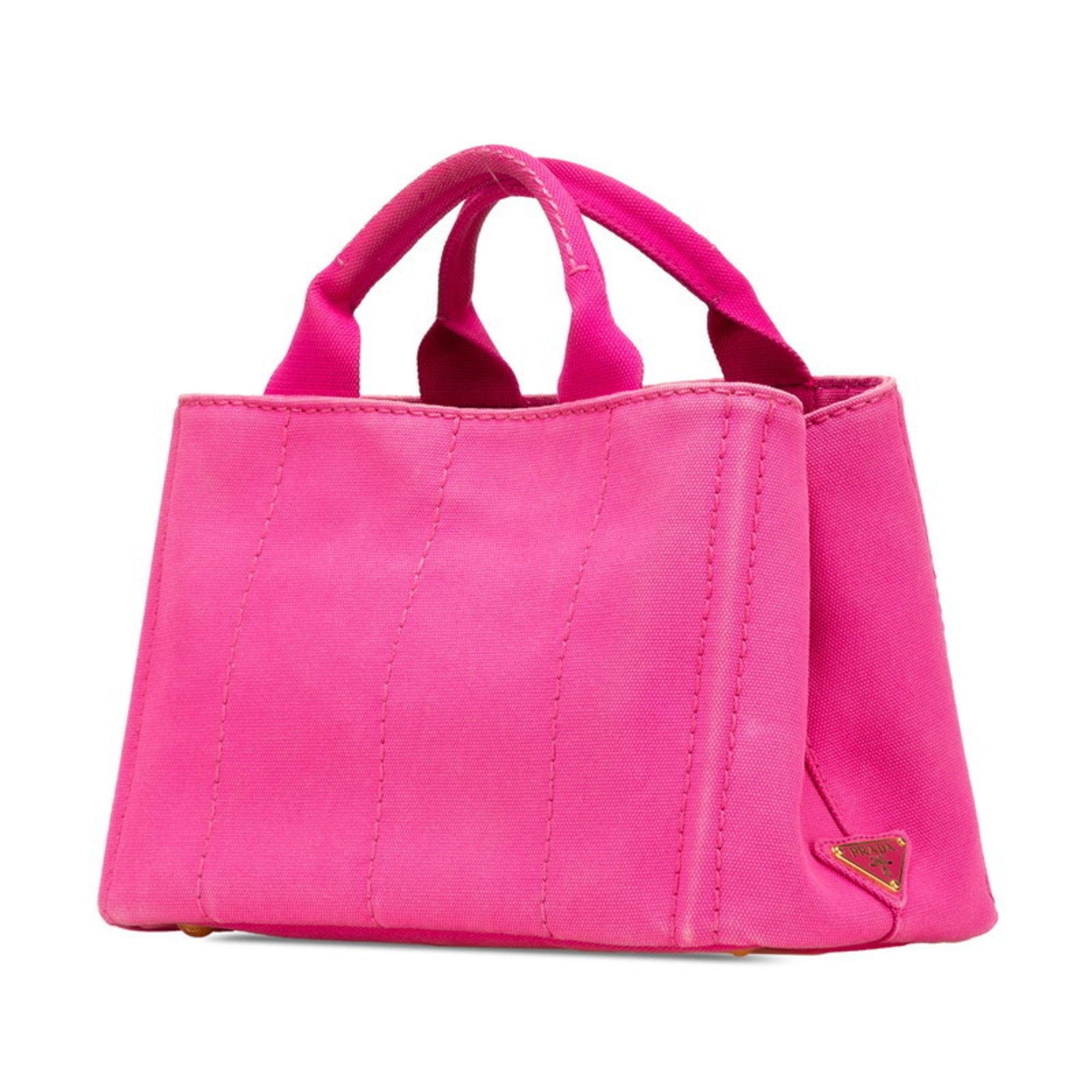 Prada Canapa Pink Canvas Handbag Shoulder Bag