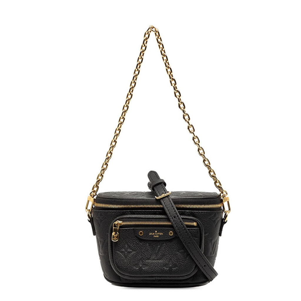 Louis Vuitton Black Noir Leather Handbag Shoulder Bag