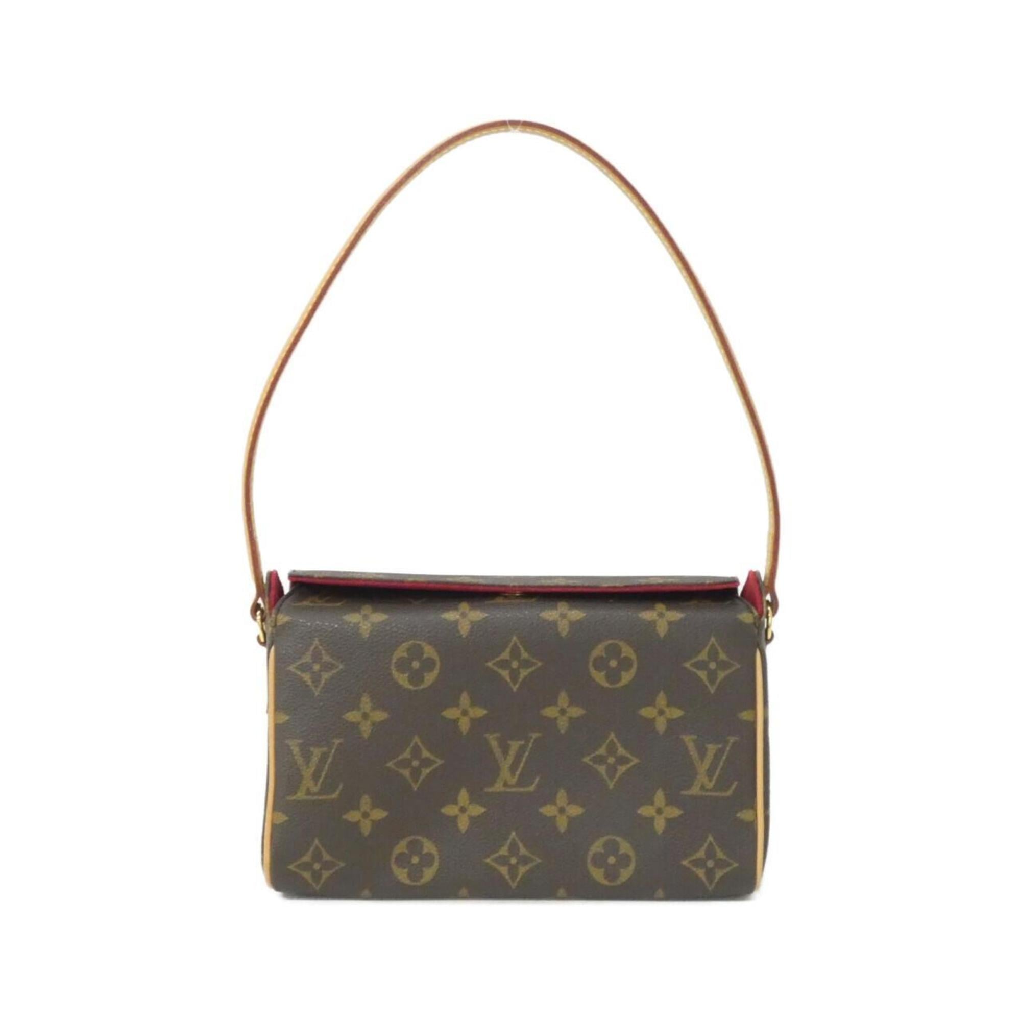 Louis Vuitton Brown Coated Canvas Handbag