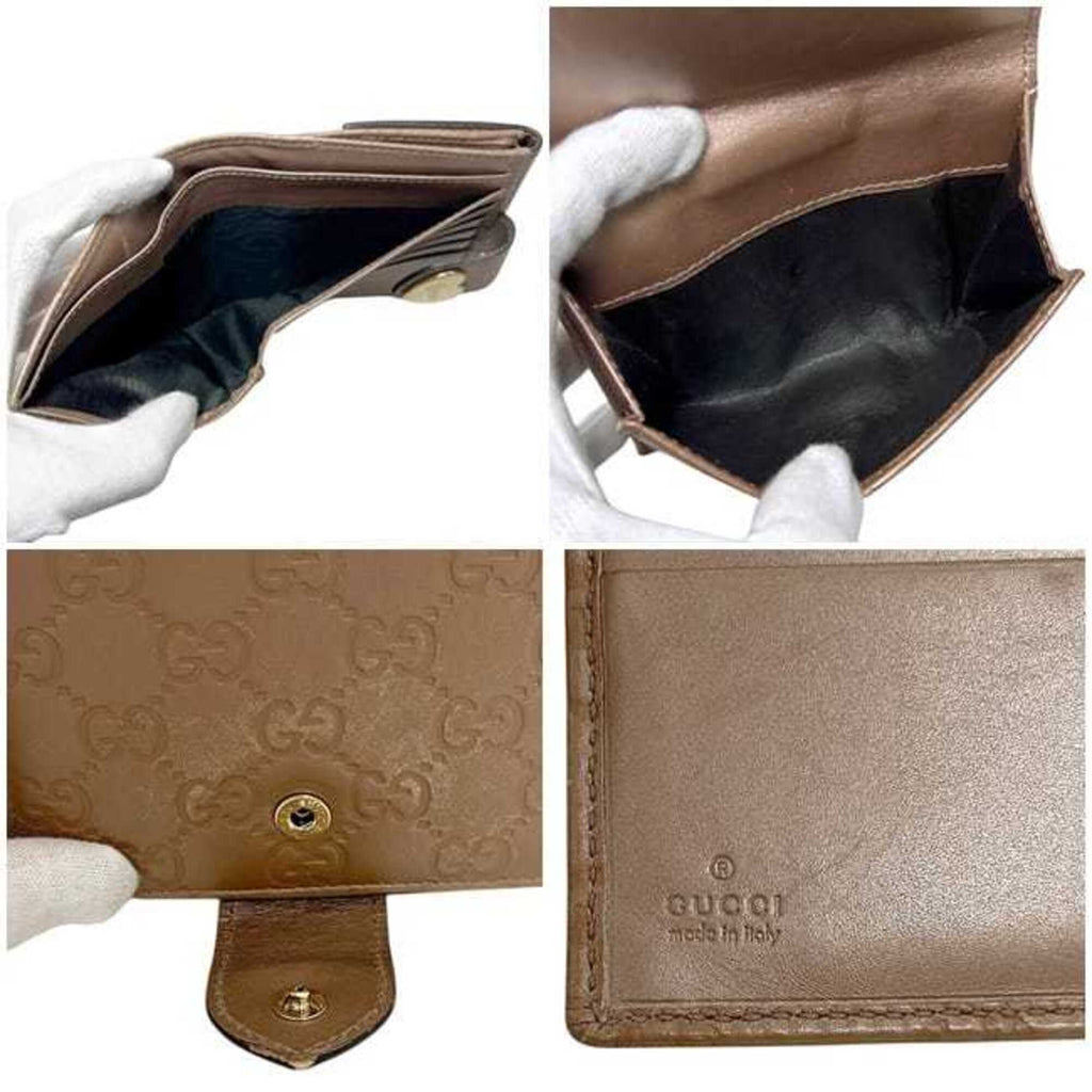 Gucci Beige Leather Wallet (Bi-Fold) (Pre-Owned)