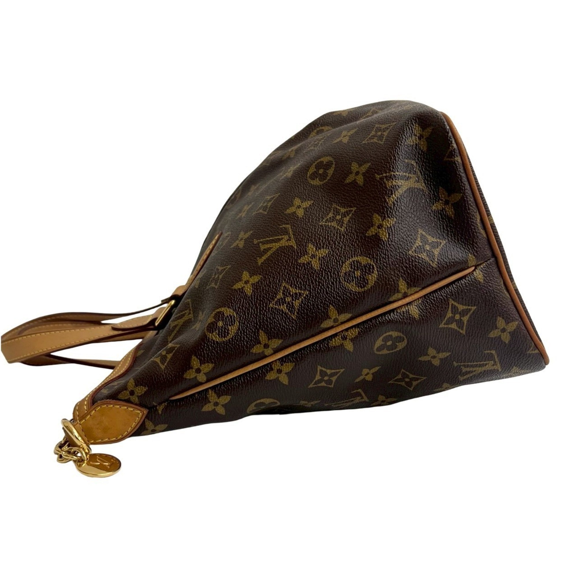 Louis Vuitton Brown Leather Pvc Handbag Shoulder Bag Tote Bag