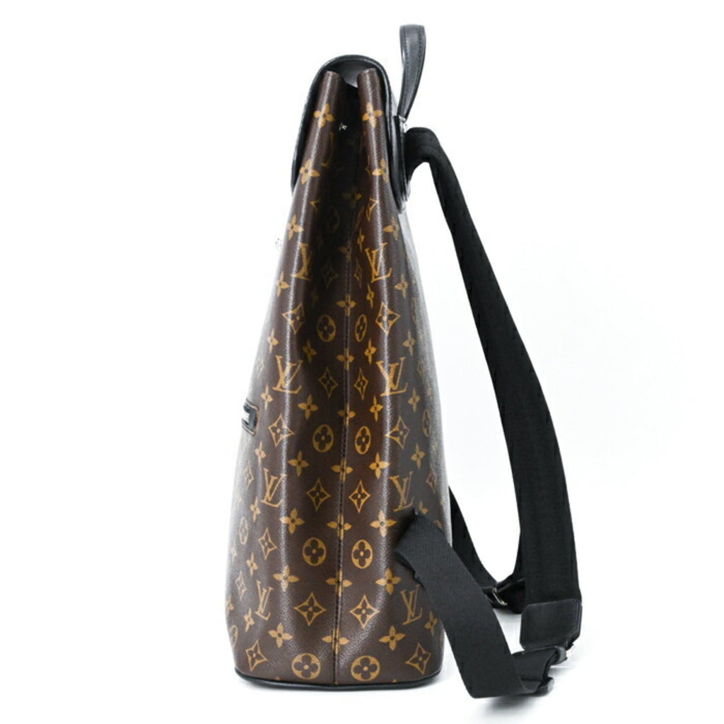 Louis Vuitton Black Brown Monogram Monogram Leather Backpack