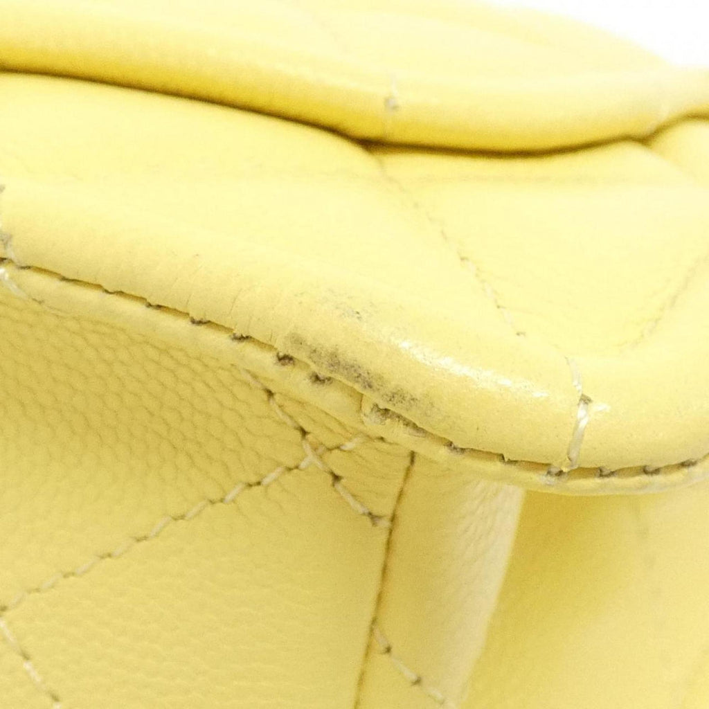 Chanel Yellow Grained Calfskin Shoulder Bag