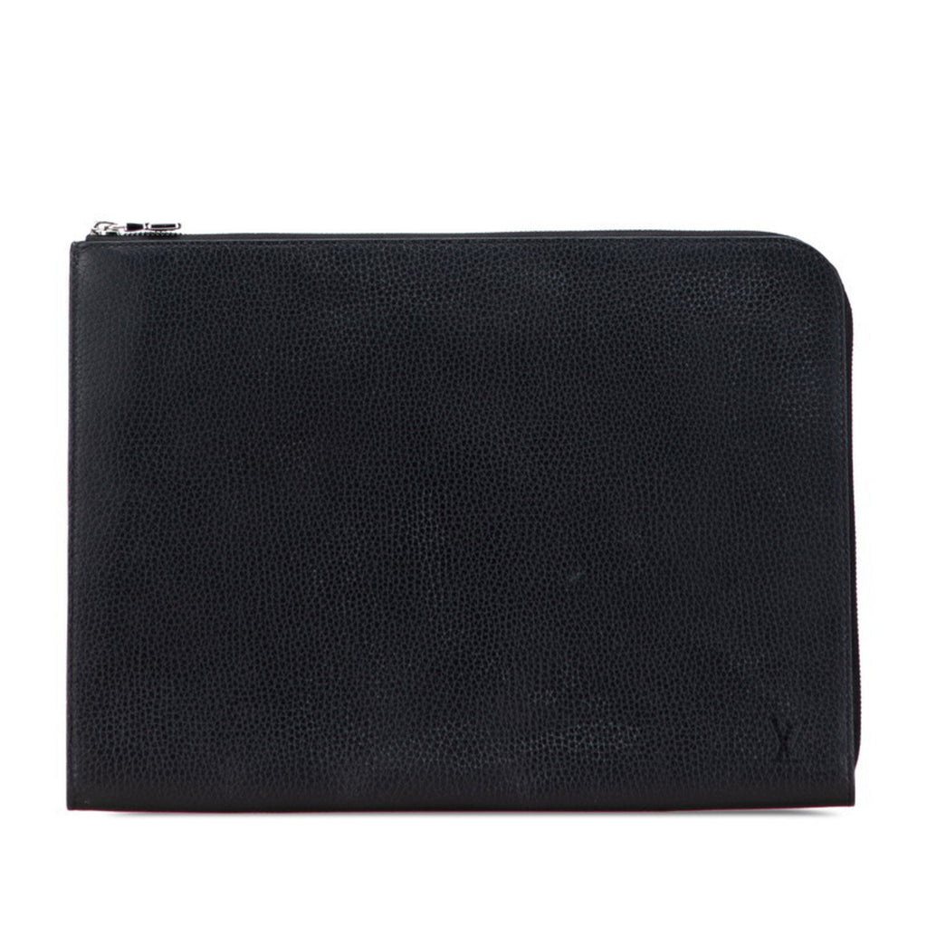 Louis Vuitton Taurillon Black Noir Leather Clutch Bag Pochette