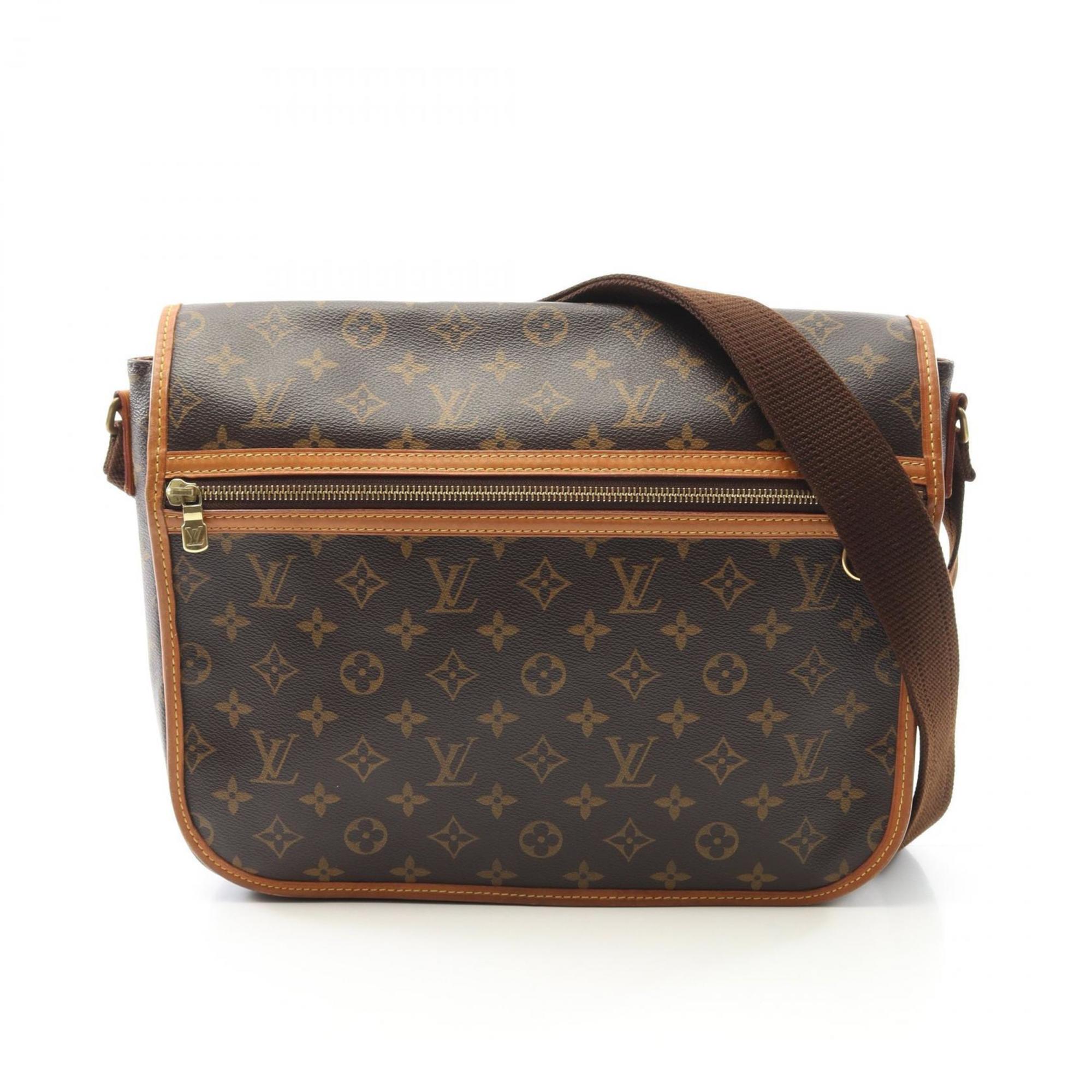 Louis Vuitton Brown Pvc Coated Canvas Leather Shoulder Bag