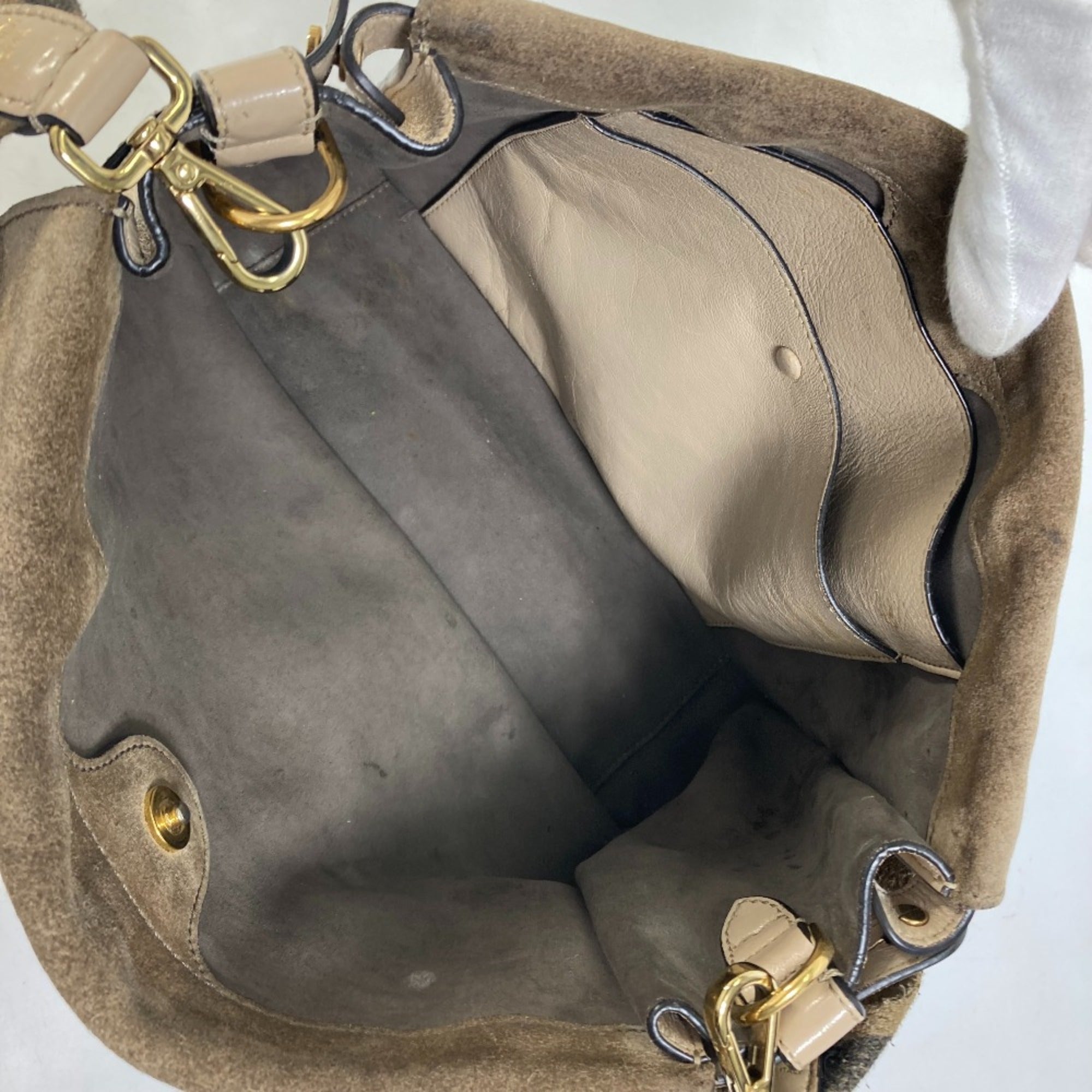 Fendi Beige Leather Shoulder Bag