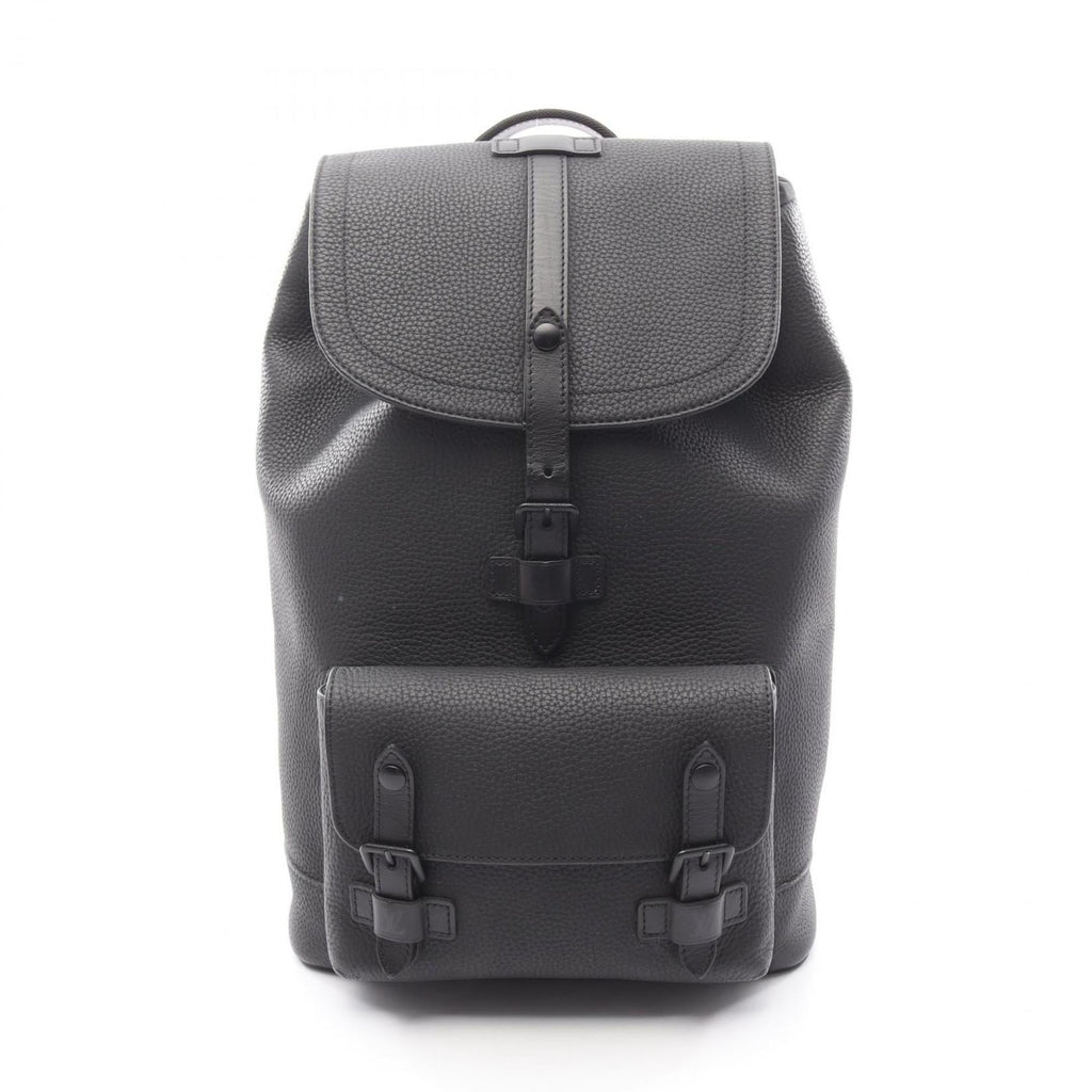 Louis Vuitton Black Leather Backpack
