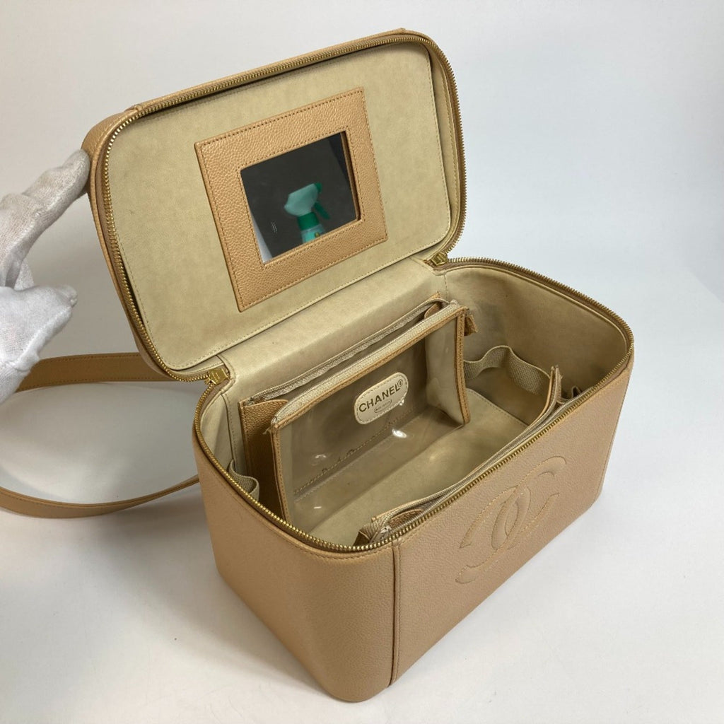 Chanel Beige Leather Shoulder Bag