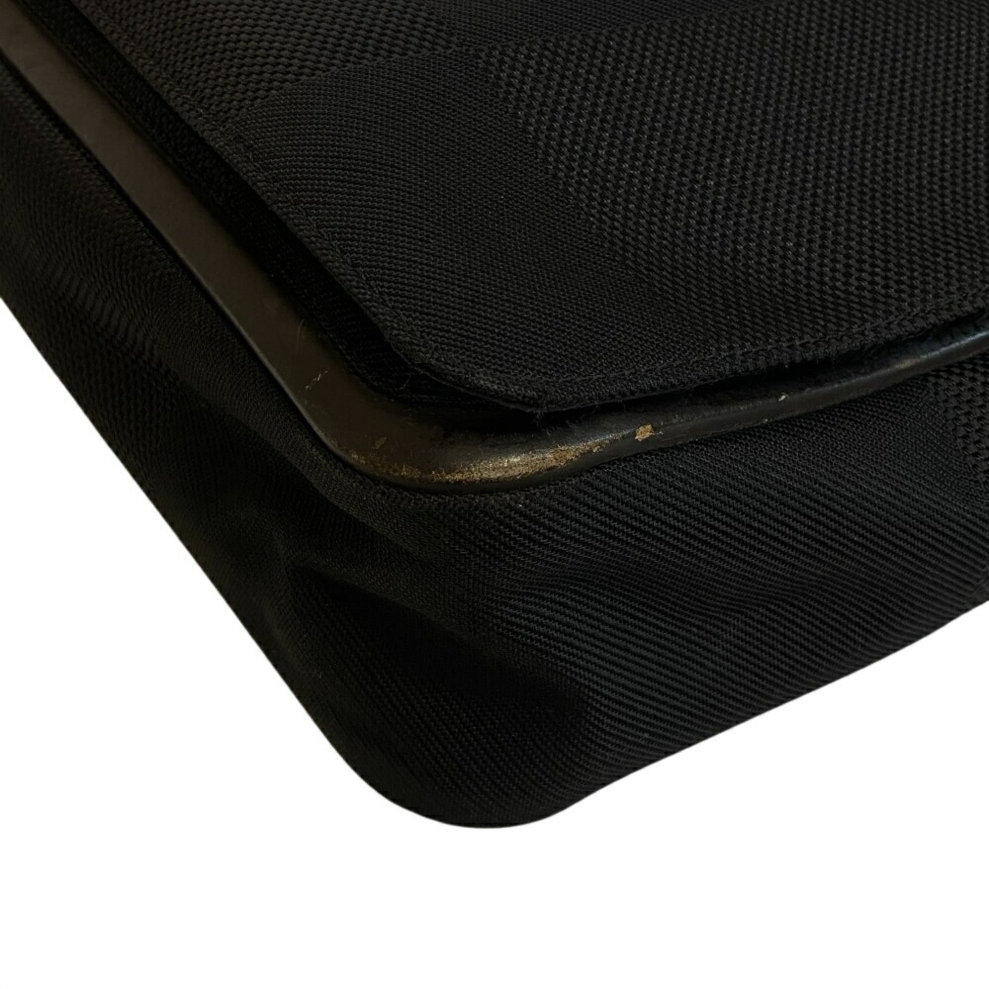 Louis Vuitton Black Canvas Messenger Bag Shoulder Bag
