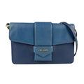Prada Blue Navy Leather Shoulder Bag