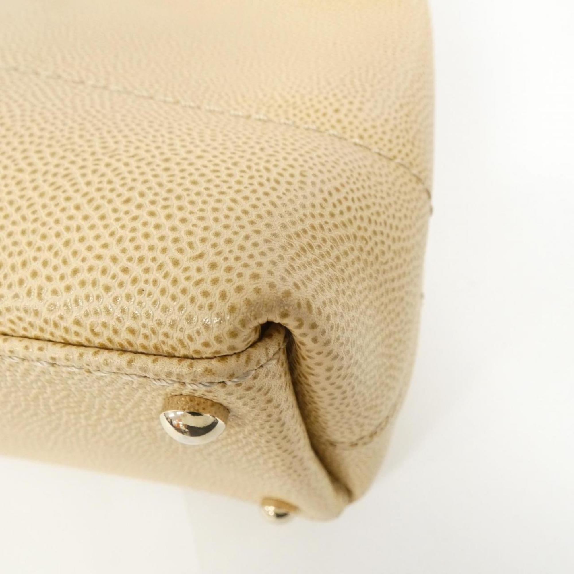 Chanel Beige Caviar Leather Handbag