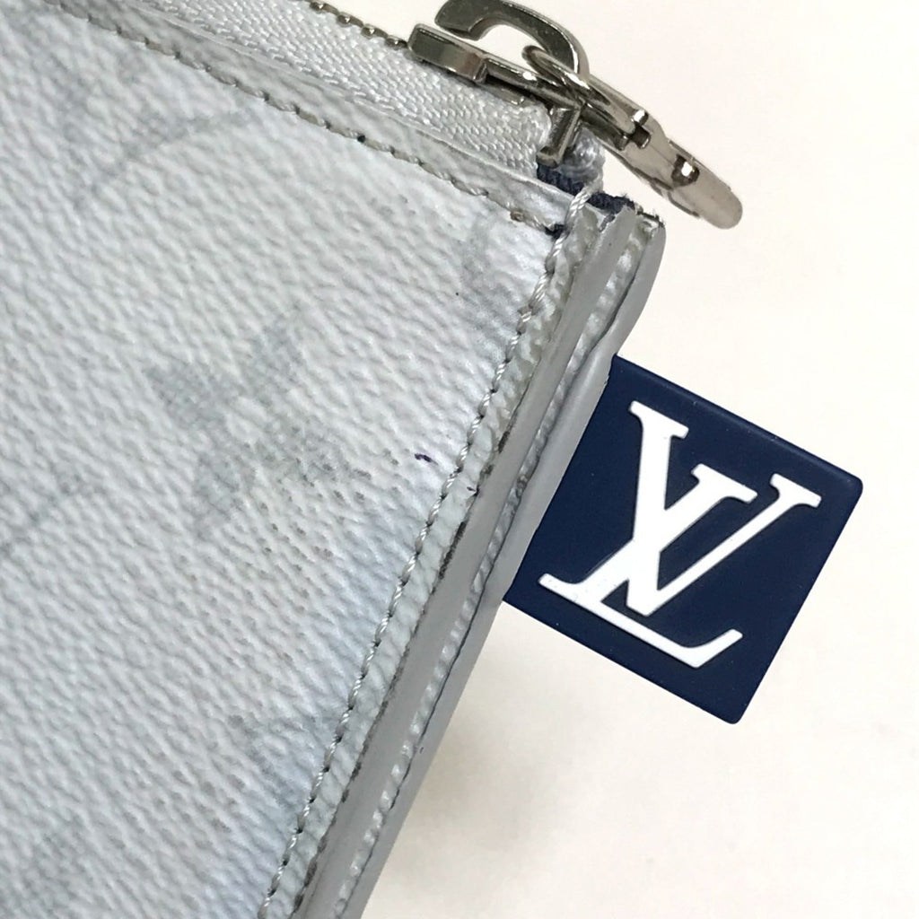 Louis Vuitton Blue Red Color White Monogram Clutch Bag Pochette