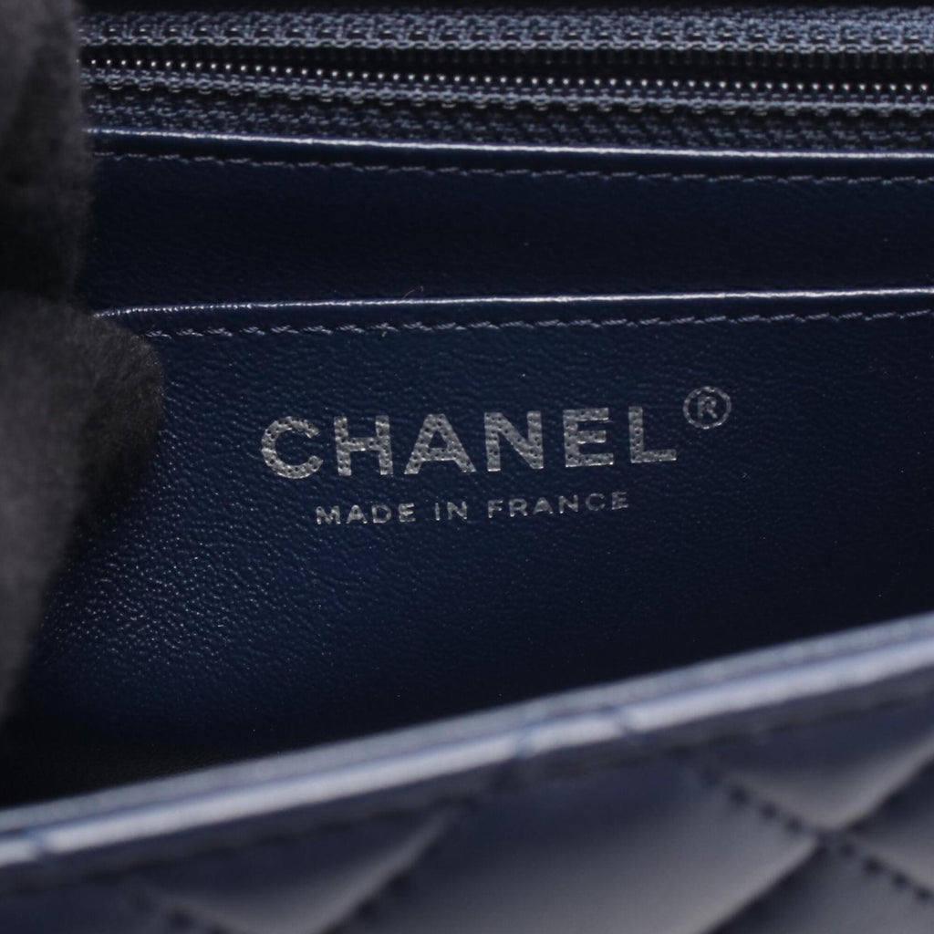 Chanel Navy Leather Shoulder Bag