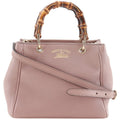 Gucci Pink Bamboo Leather Handbag (Pre-Owned)