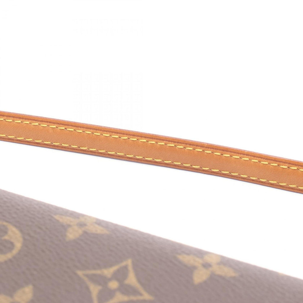 Louis Vuitton Monogram Brown Coated Canvas Leather Handbag