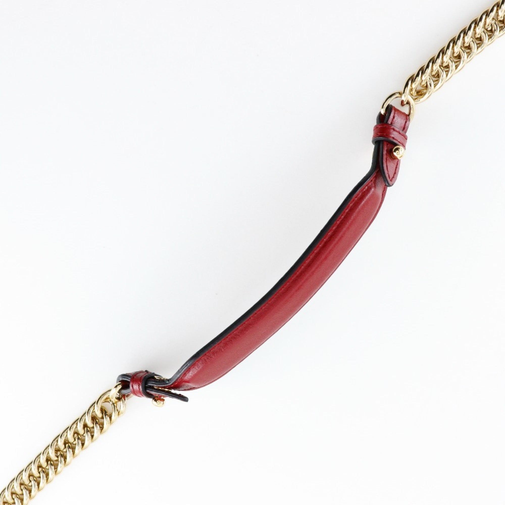 Fendi Red Color Leather Shoulder Bag