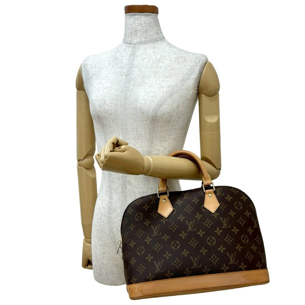 Louis Vuitton Brown Leather Pvc Boston Bag Handbag