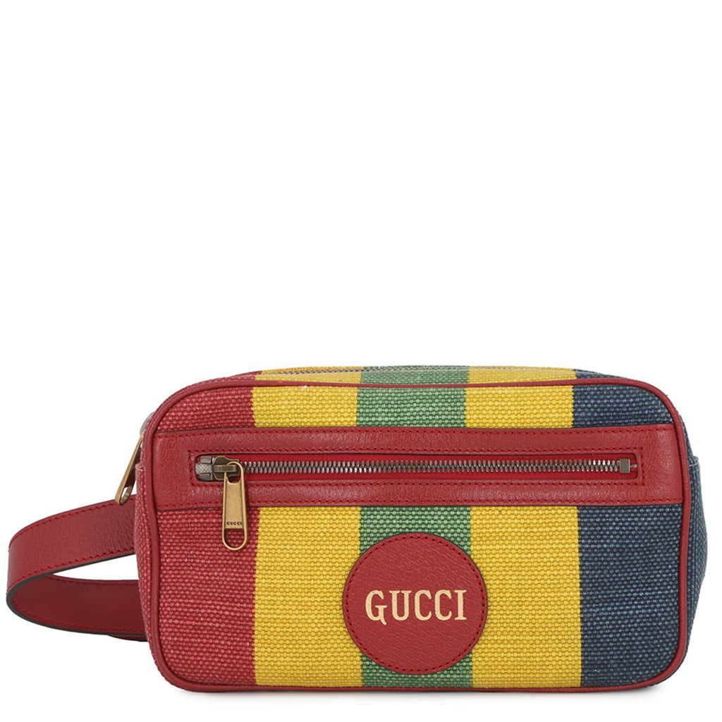 Gucci Multi-Color Red Color Canvas Fanny Pack Handbag (Pre-Owned)