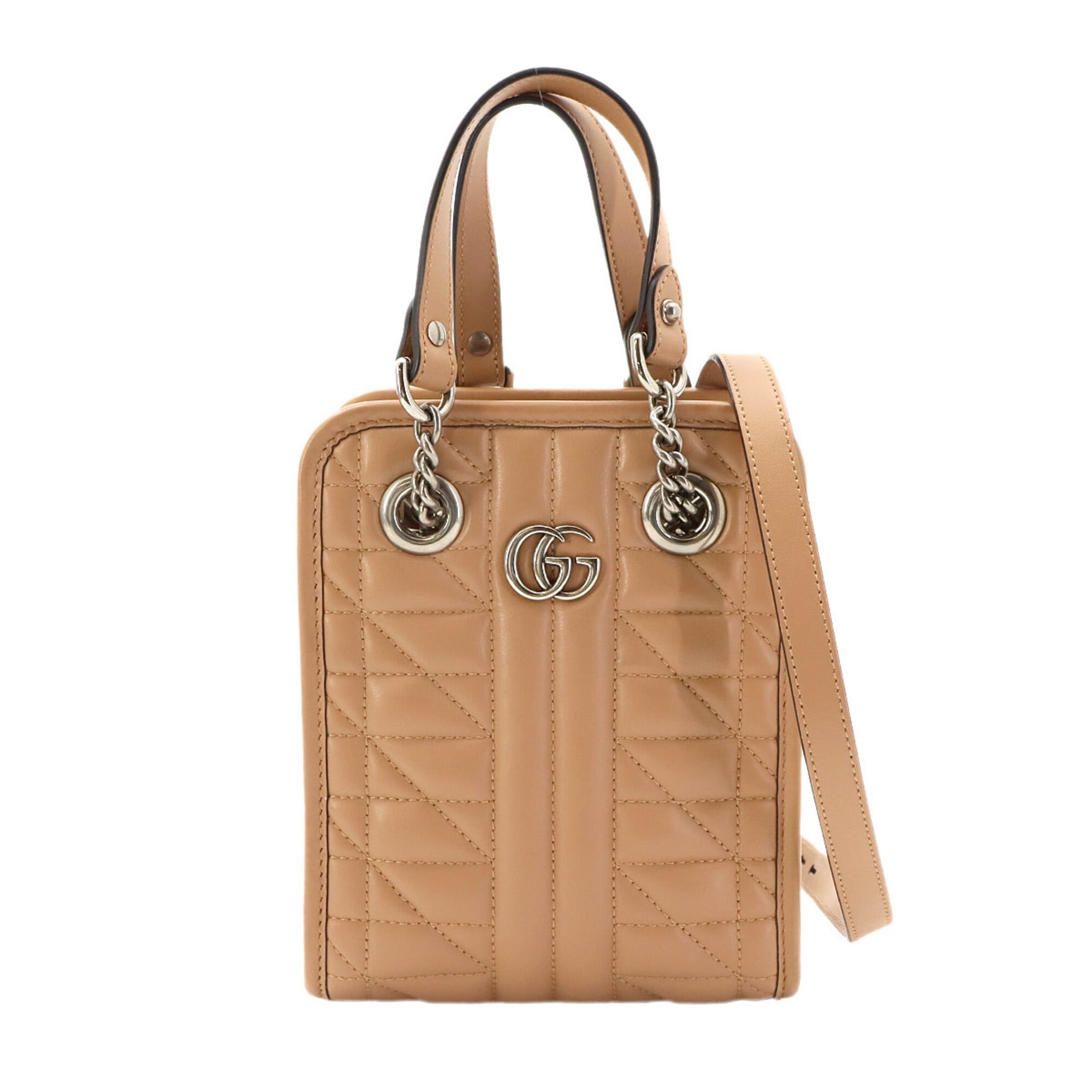 Gucci Beige Leather Handbag (Pre-Owned)