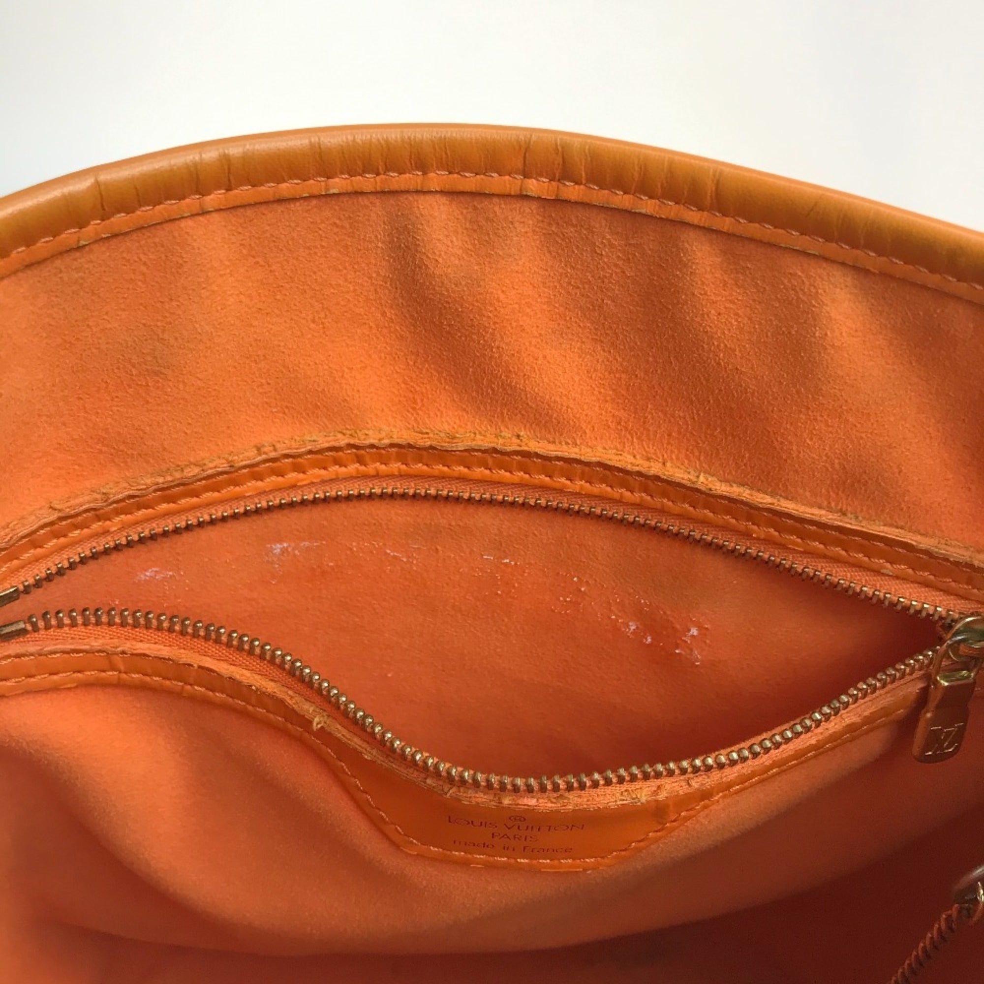 Louis Vuitton Epi Orange Epi Leather Handbag Shoulder Bag Tote Bag