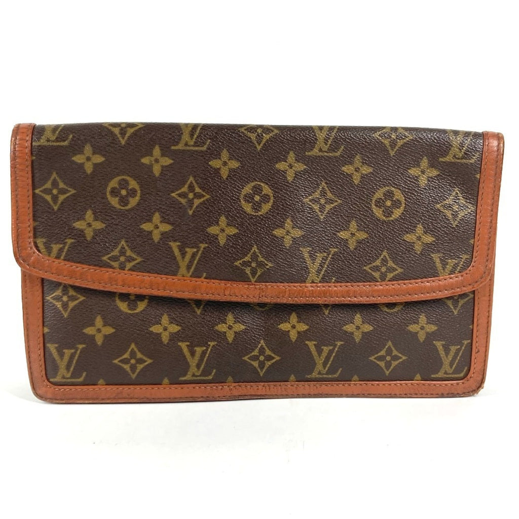 Louis Vuitton Brown Monogram Canvas Clutch Bag Pochette Pouch