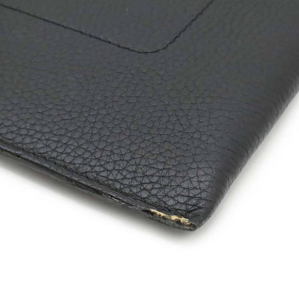 Louis Vuitton Noir Leather Clutch Bag Pochette