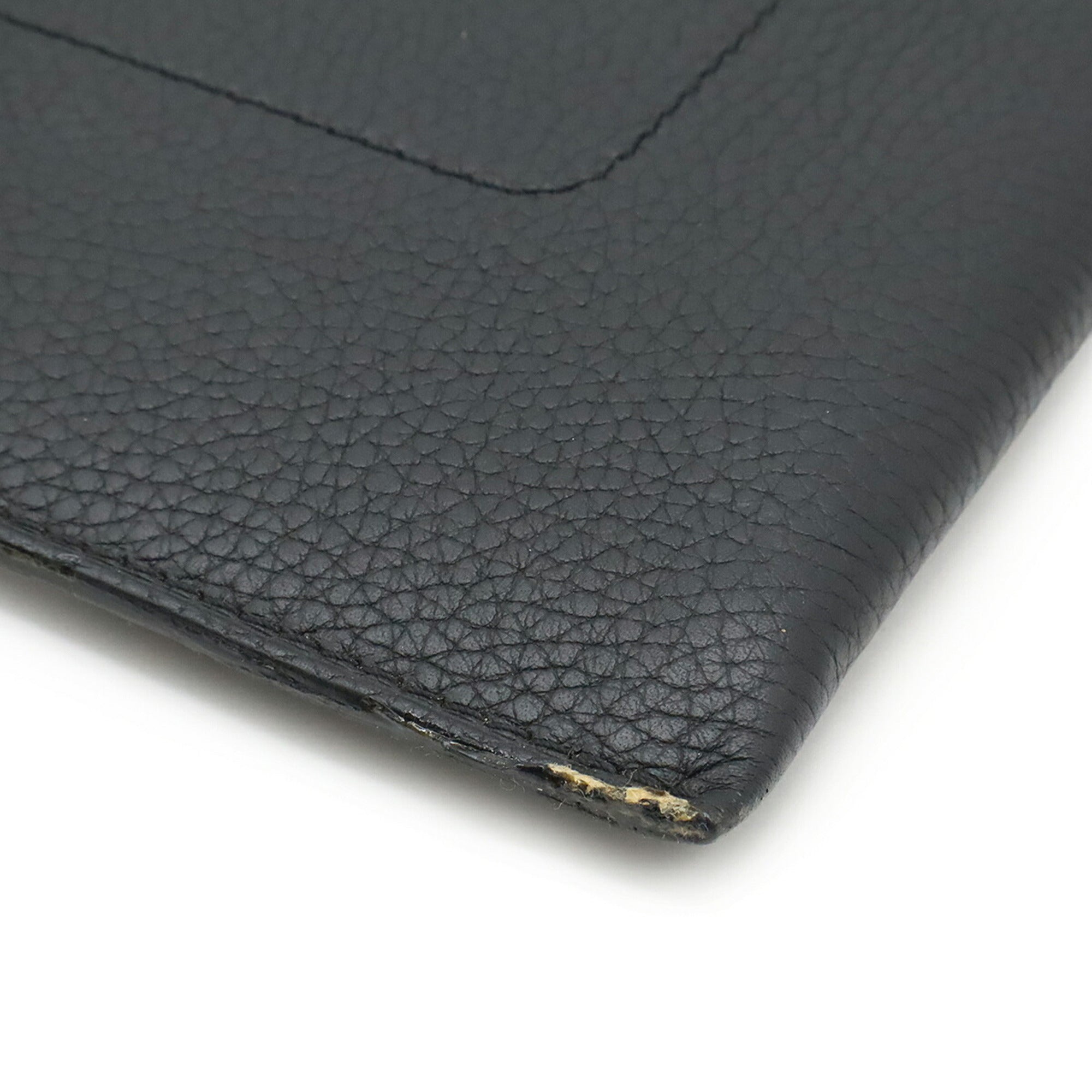 Louis Vuitton Noir Leather Clutch Bag Pochette
