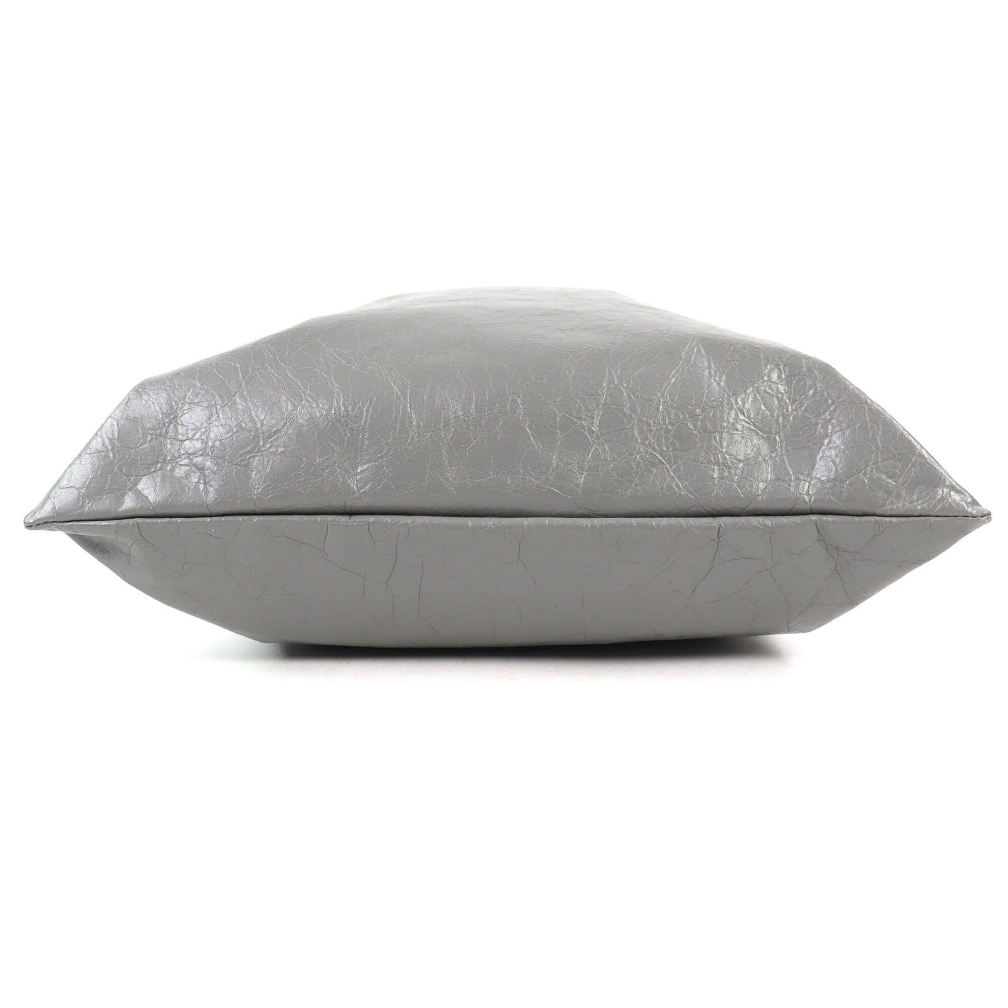 Balenciaga Gray Leather Polyamide Pouch