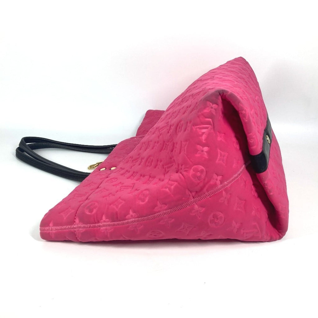 Louis Vuitton Black Pink Microfiber Shoulder Bag Tote Bag