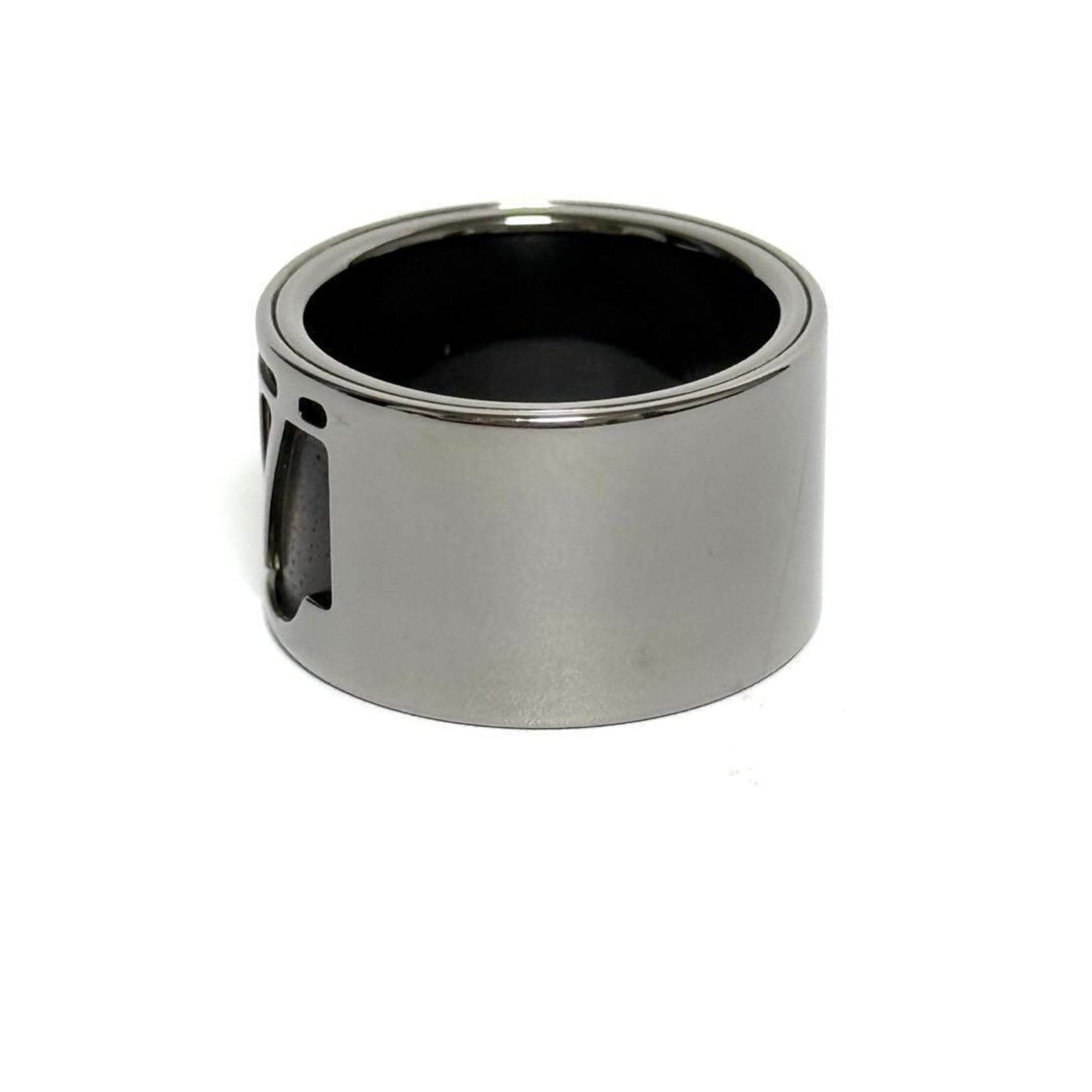 Louis Vuitton Silver Metal Band Ring