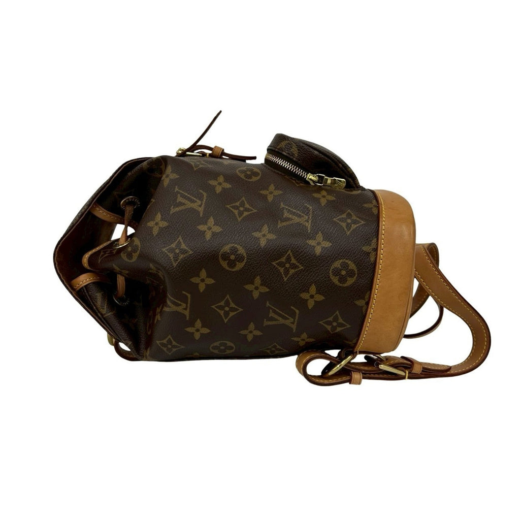 Louis Vuitton Brown Leather Pvc Backpack