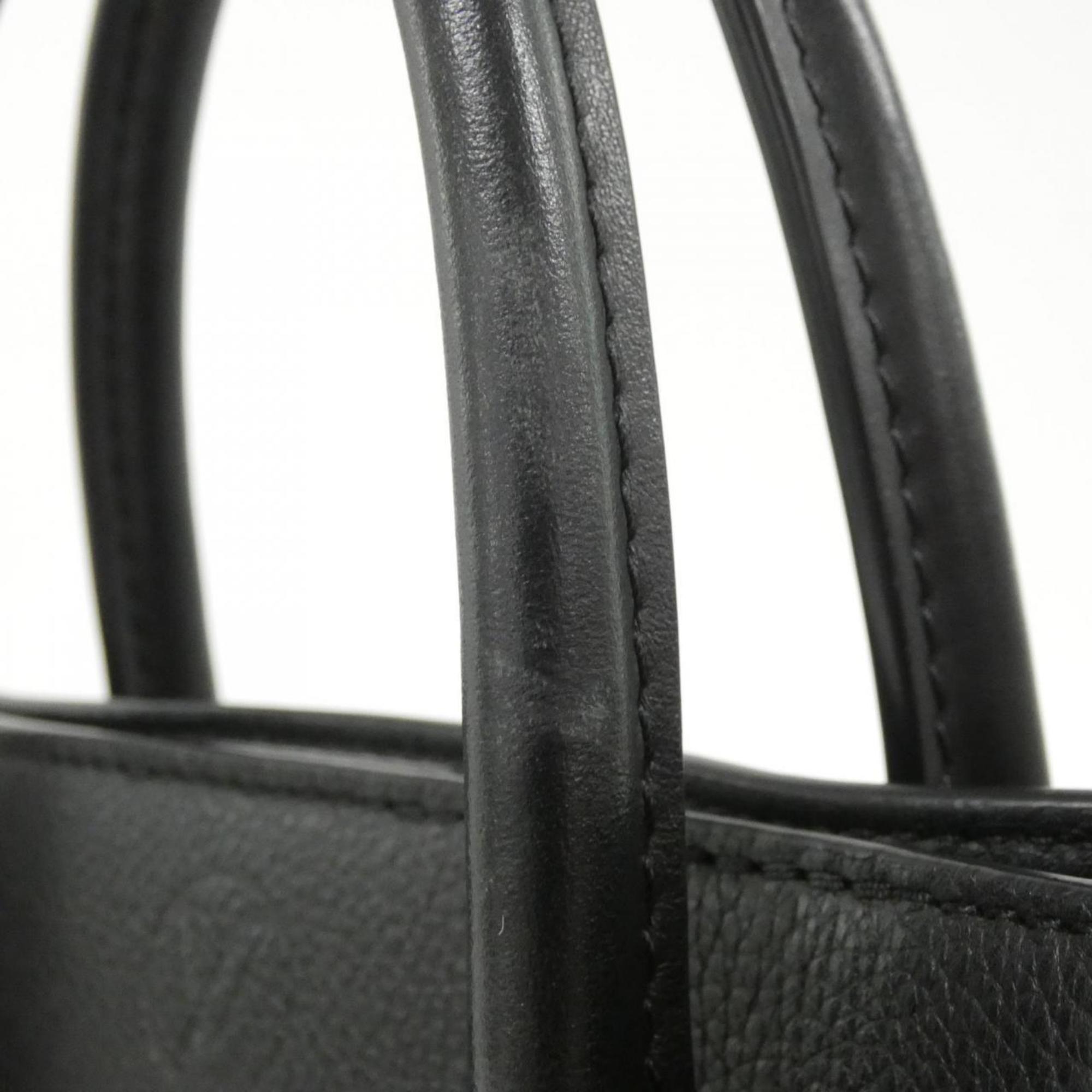 Louis Vuitton Black Coated Canvas Leather Handbag