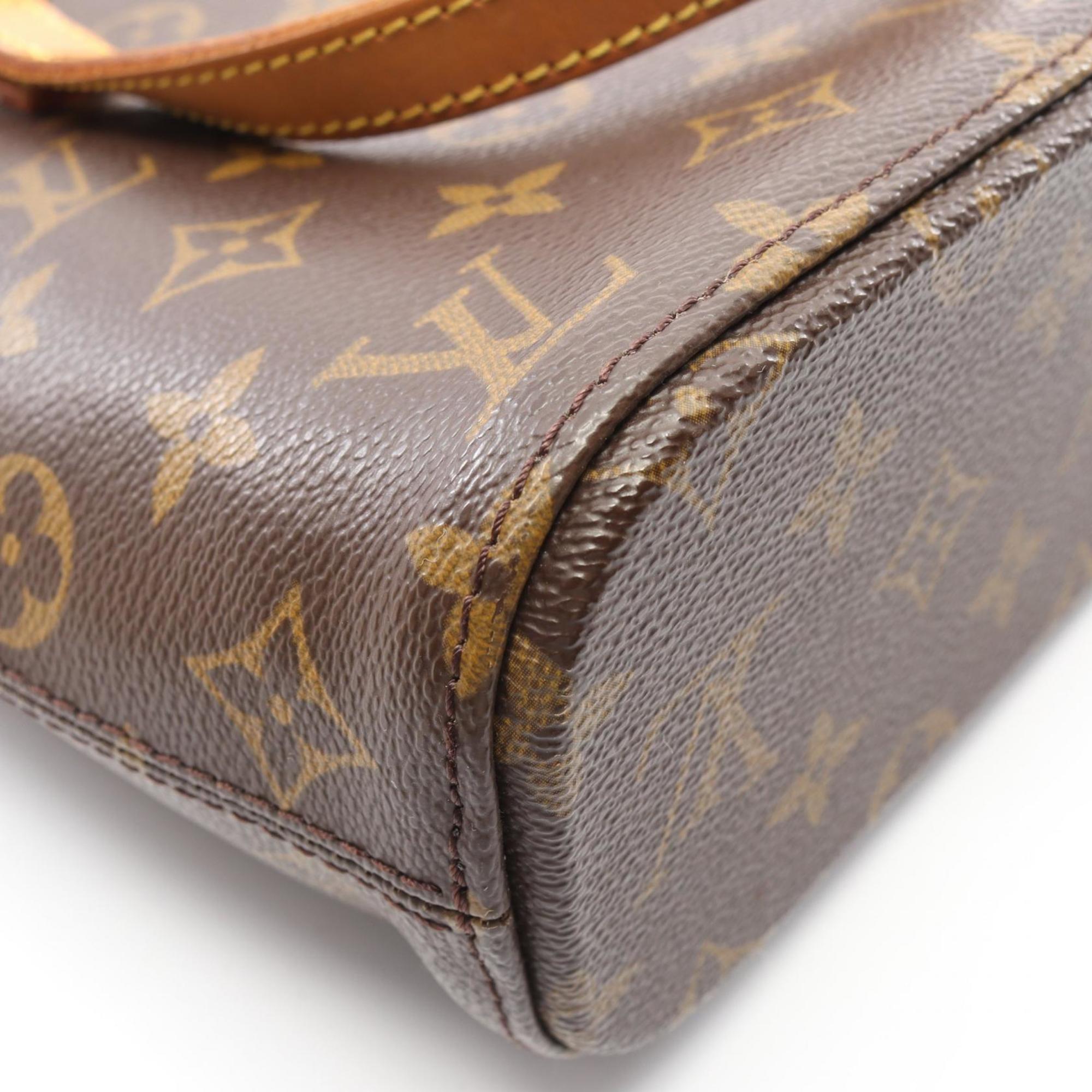 Louis Vuitton Brown Coated Canvas Leather Handbag