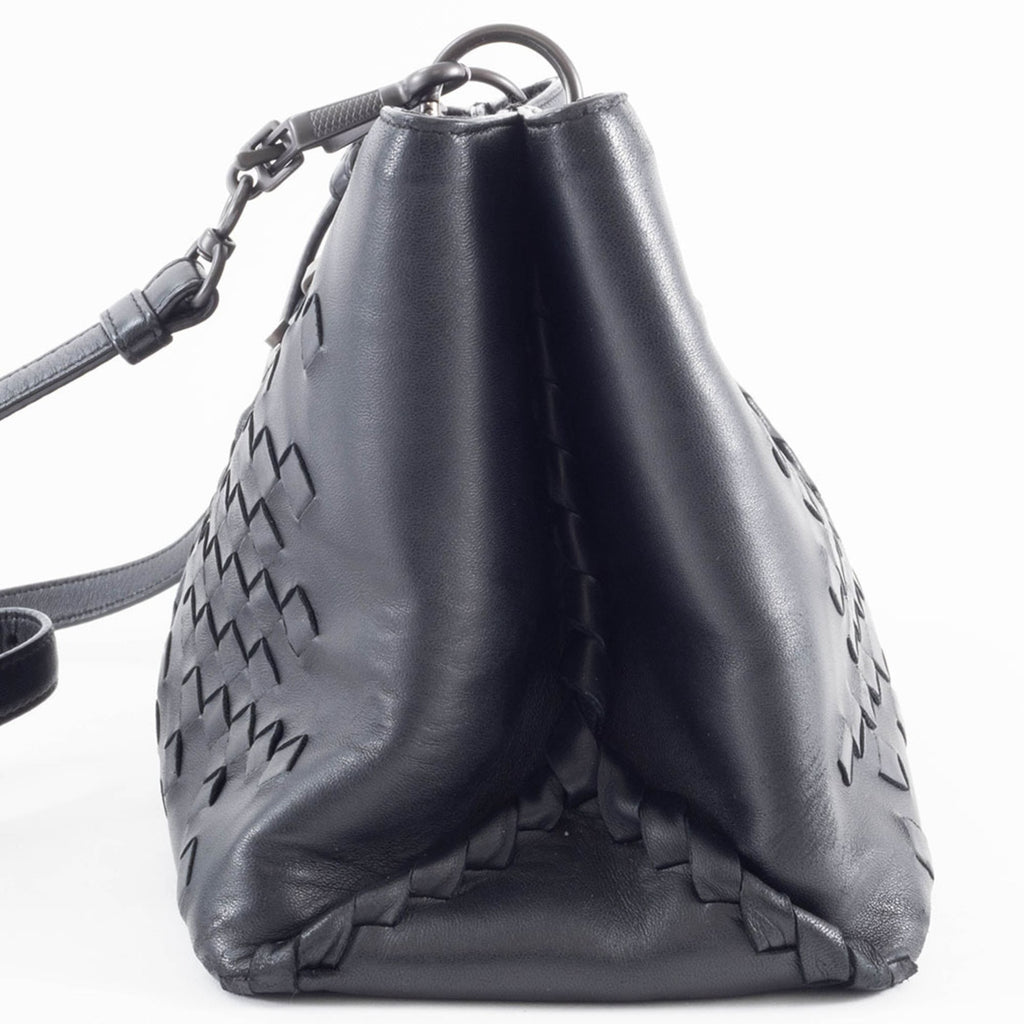 Bottega Veneta Black Leather Shoulder Bag