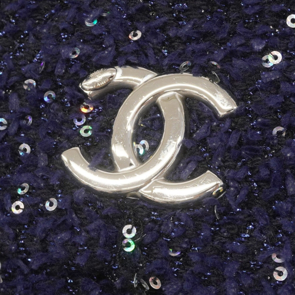 Chanel Navy Nylon Tweed Backpack