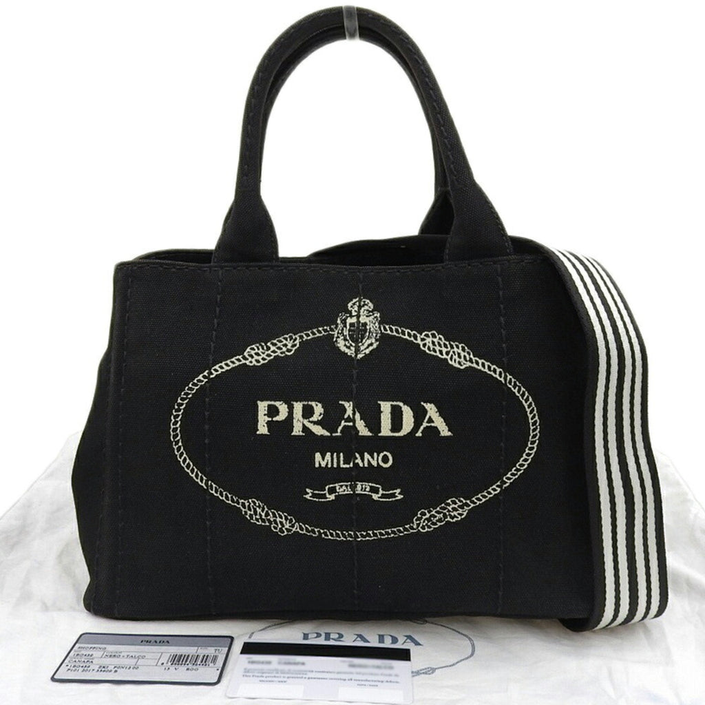 Prada Black Canvas Handbag