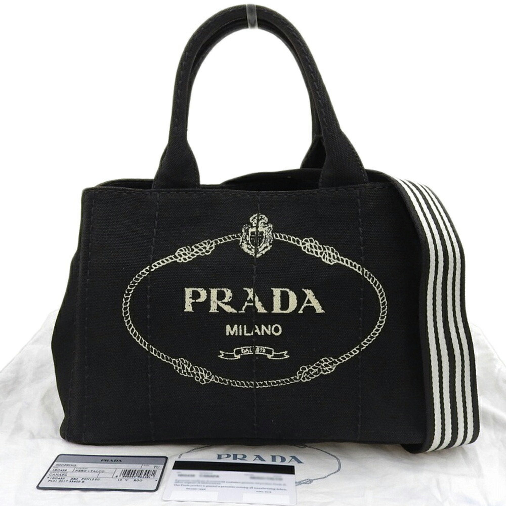 Prada Black Canvas Handbag