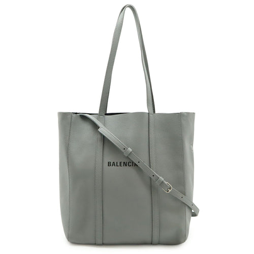 Balenciaga Gray Leather Shoulder Bag Tote