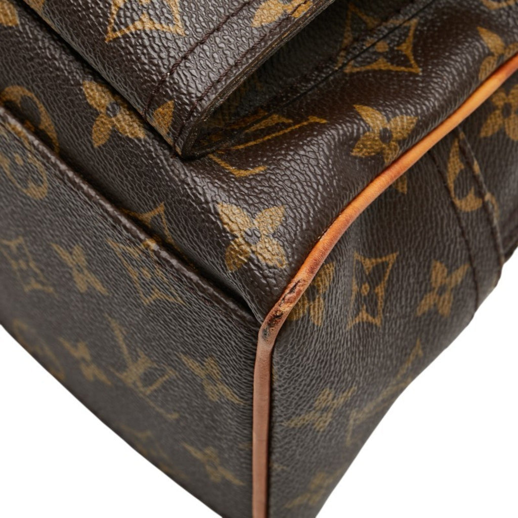 Louis Vuitton Brown Pvc Leather Boston Bag Handbag