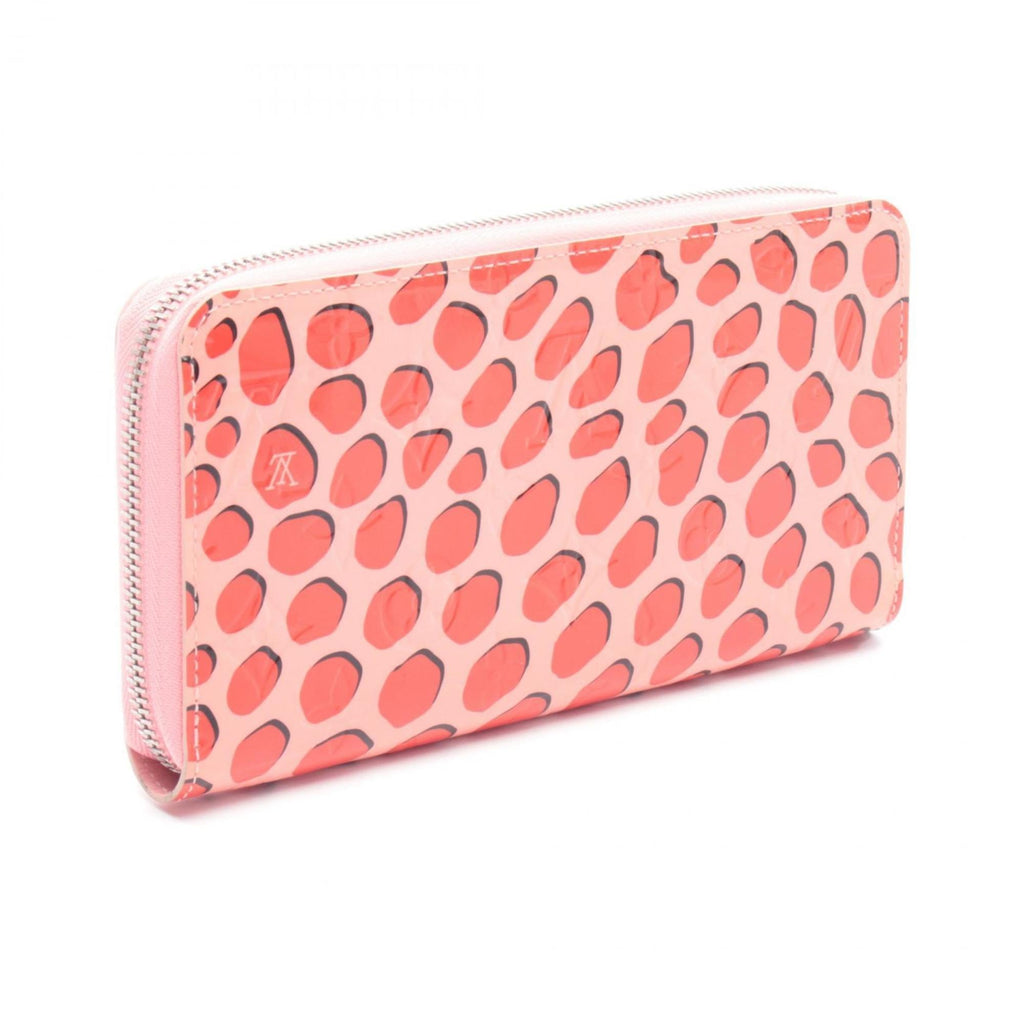 Louis Vuitton Black Pink Red Color Vernis Long Wallet