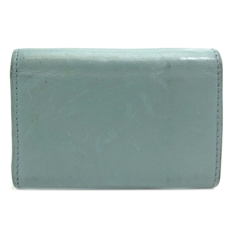 Balenciaga Light Blue Leather Wallet (Tri-Fold)