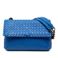 Bottega Veneta Blue Leather Shoulder Bag