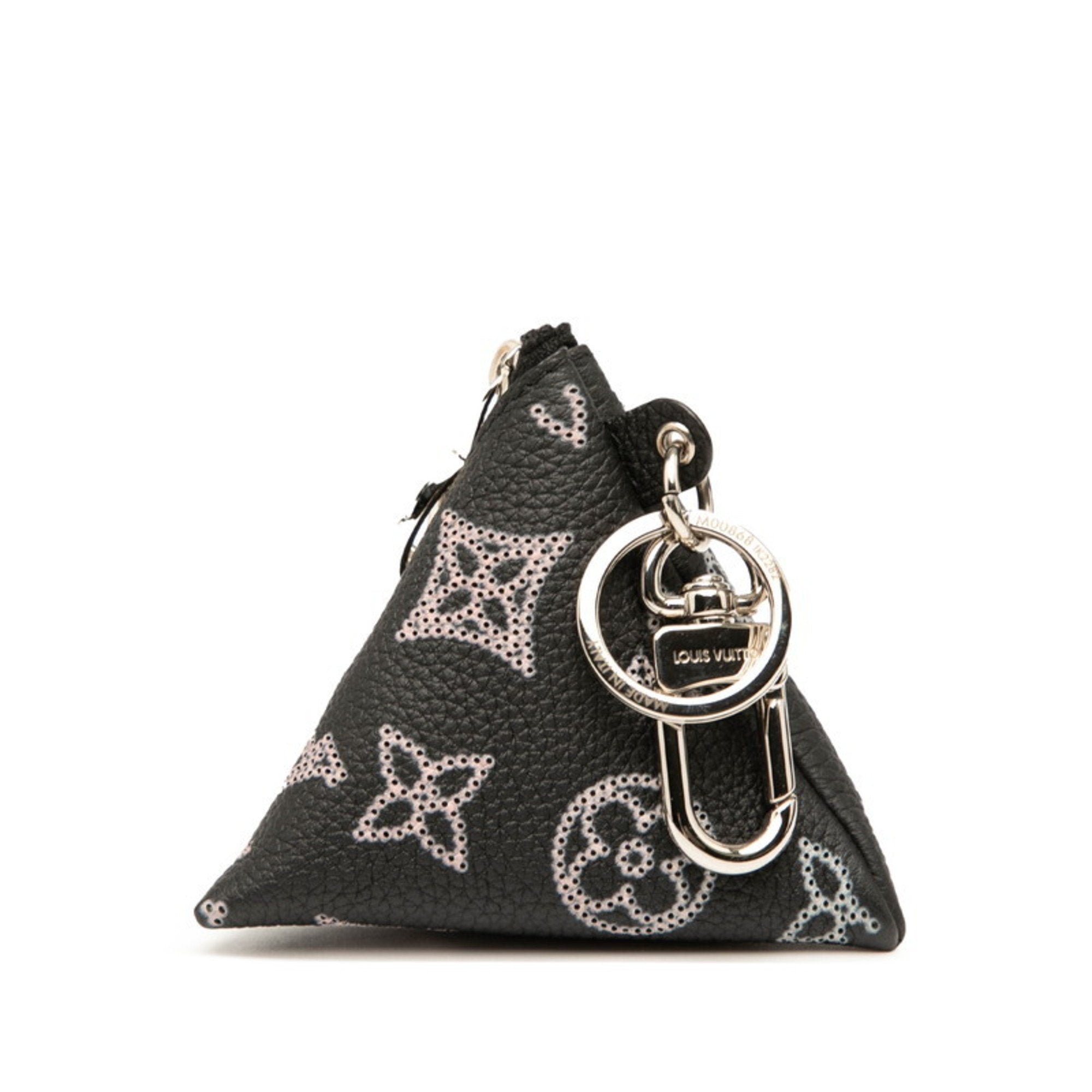 Louis Vuitton Black Pink Leather Metal Pouch