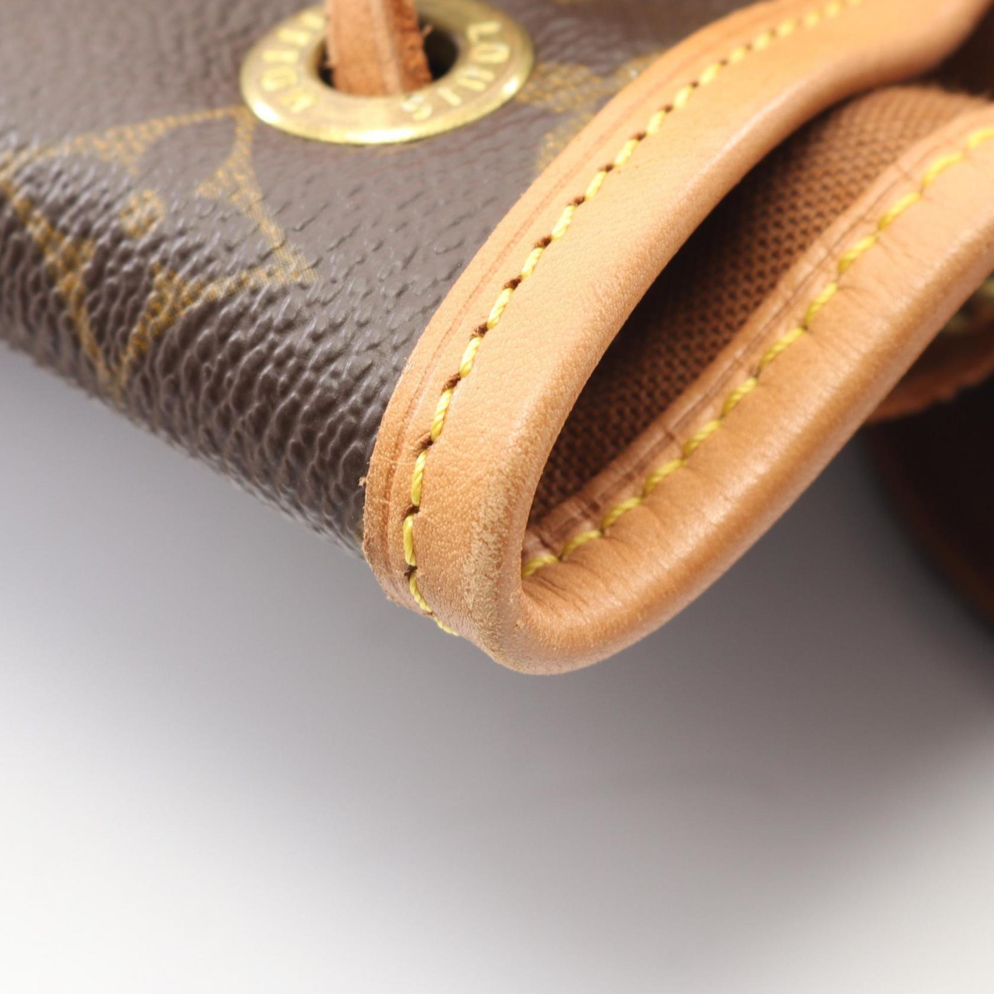 Louis Vuitton Brown Monogram Coated Canvas Leather Backpack Handbag
