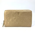 Chanel Gold Leather Long Wallet (Bi-Fold)